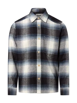 Drykorn Herren Freizeithemd - Dieggo in blau ecru