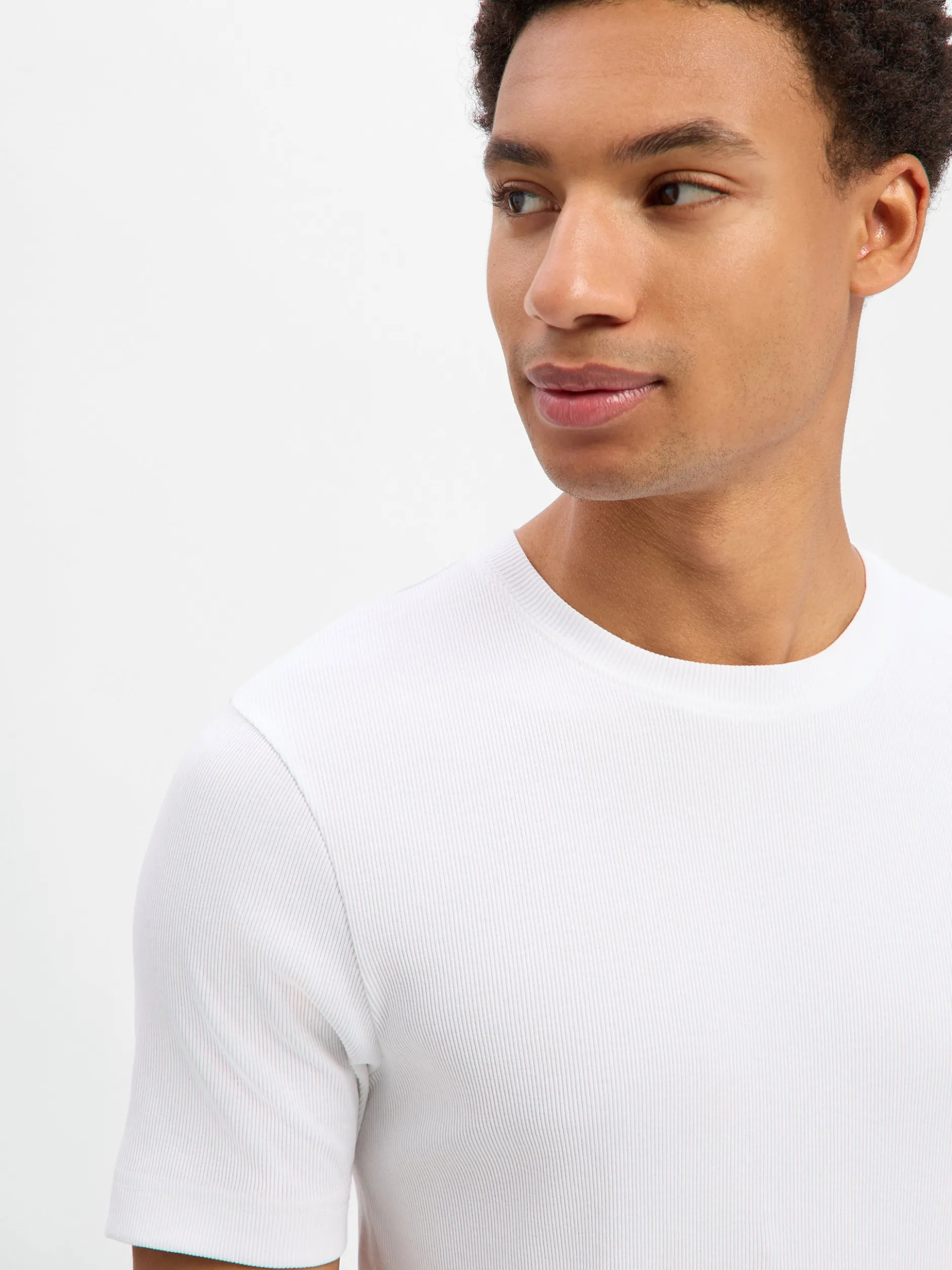 Drykorn Herren T-Shirt - Enil in weiß - Ärmel: kurzarm