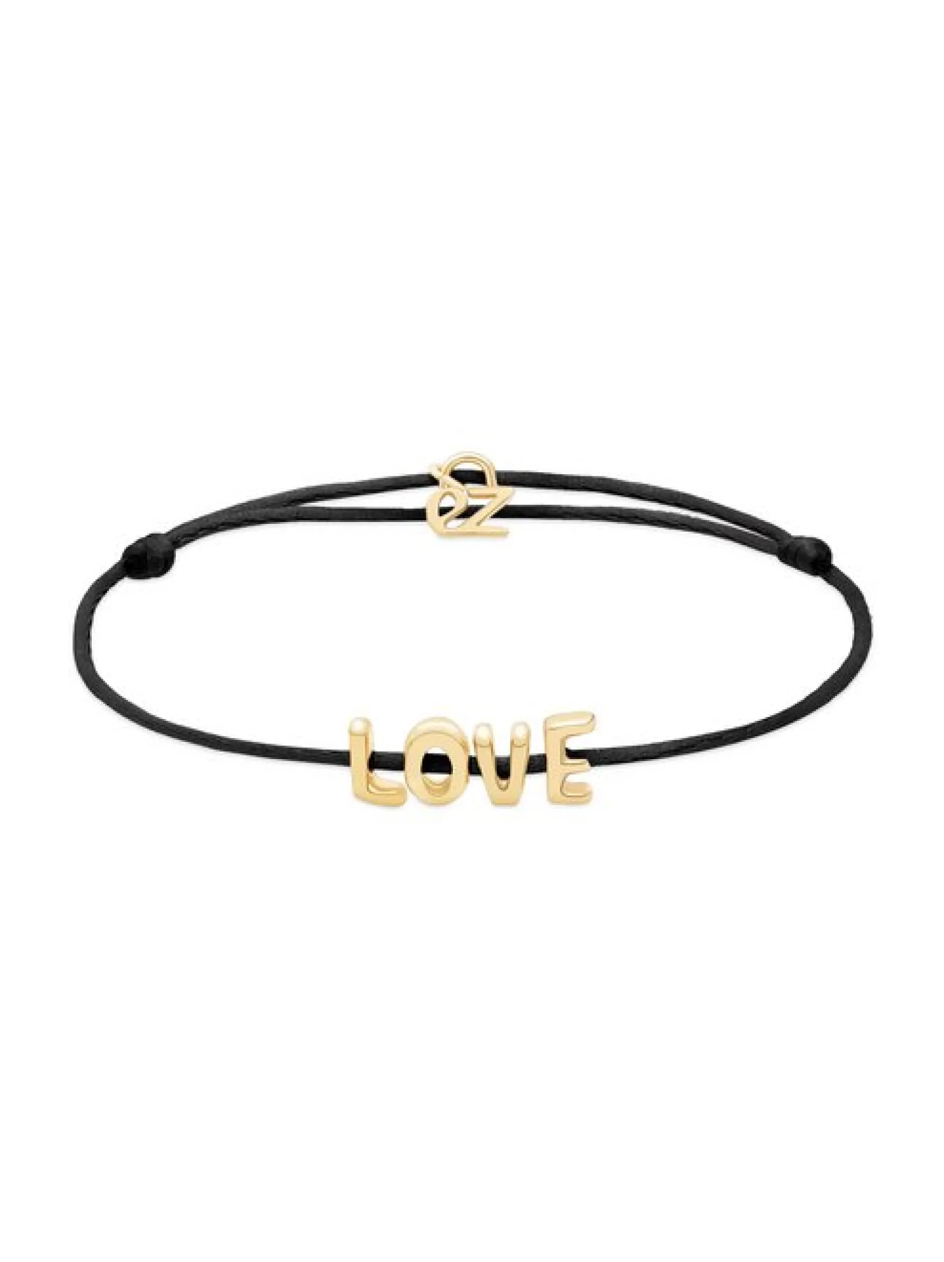 Echtzeit Damen Armband - Love Letters in schwarz