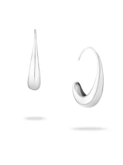 Echtzeit Damen Creolen - The Classy Drop in silber