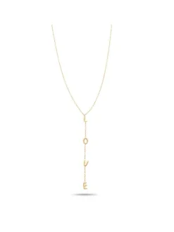 Echtzeit Damen Halskette - Love Letters in gold