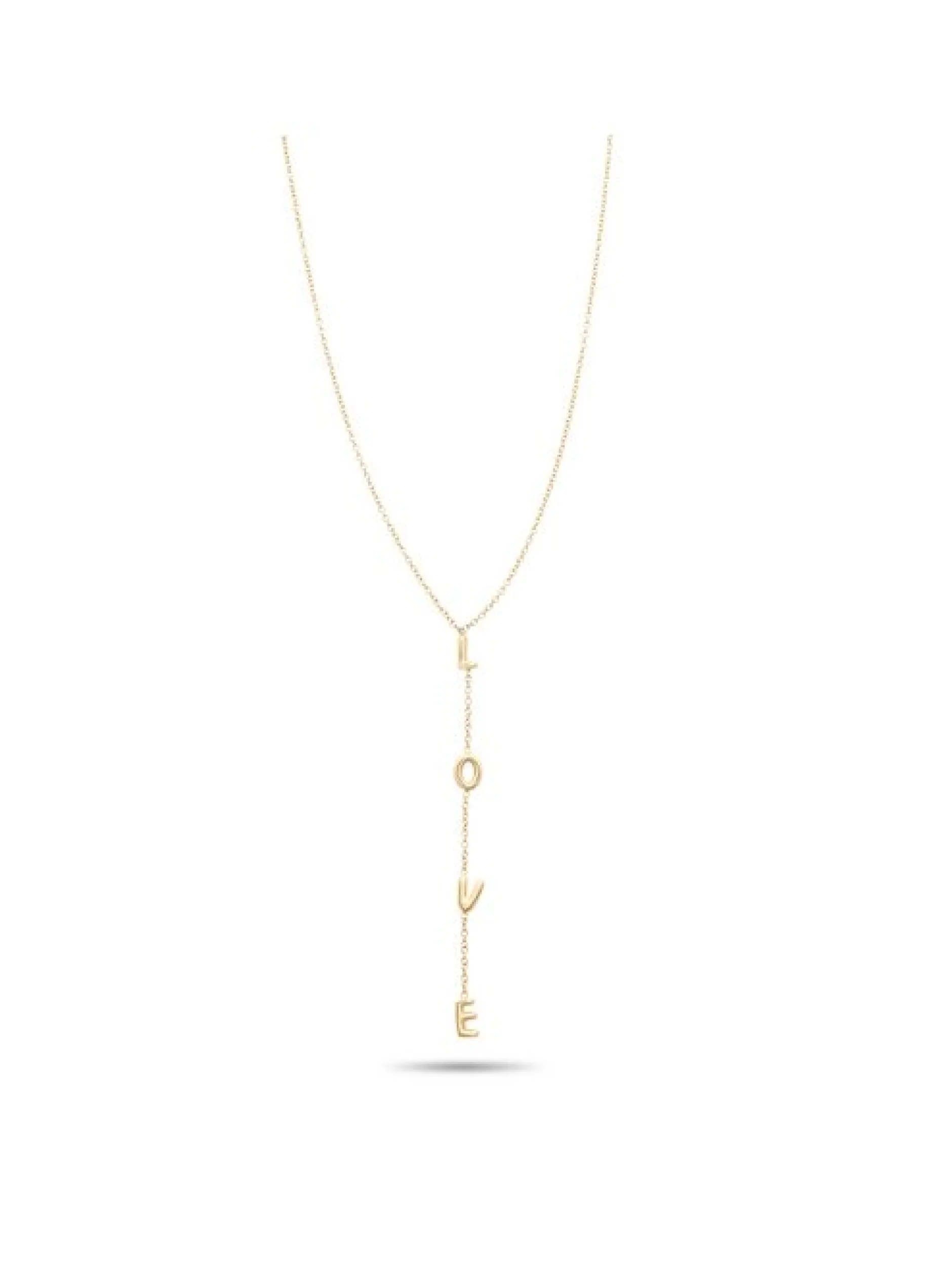 Echtzeit Damen Halskette - Love Letters in gold