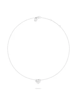 Echtzeit Damen Halskette - Puffy Heart in silber
