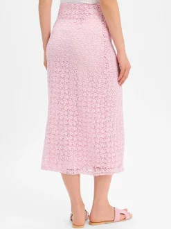 EDITED Damen Spitzenrock - Xue in rosa - Länge: lang