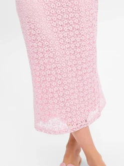 EDITED Damen Spitzenrock - Xue in rosa - Länge: lang