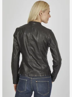 7 eleven Damen Lederjacke Leoni in schwarz