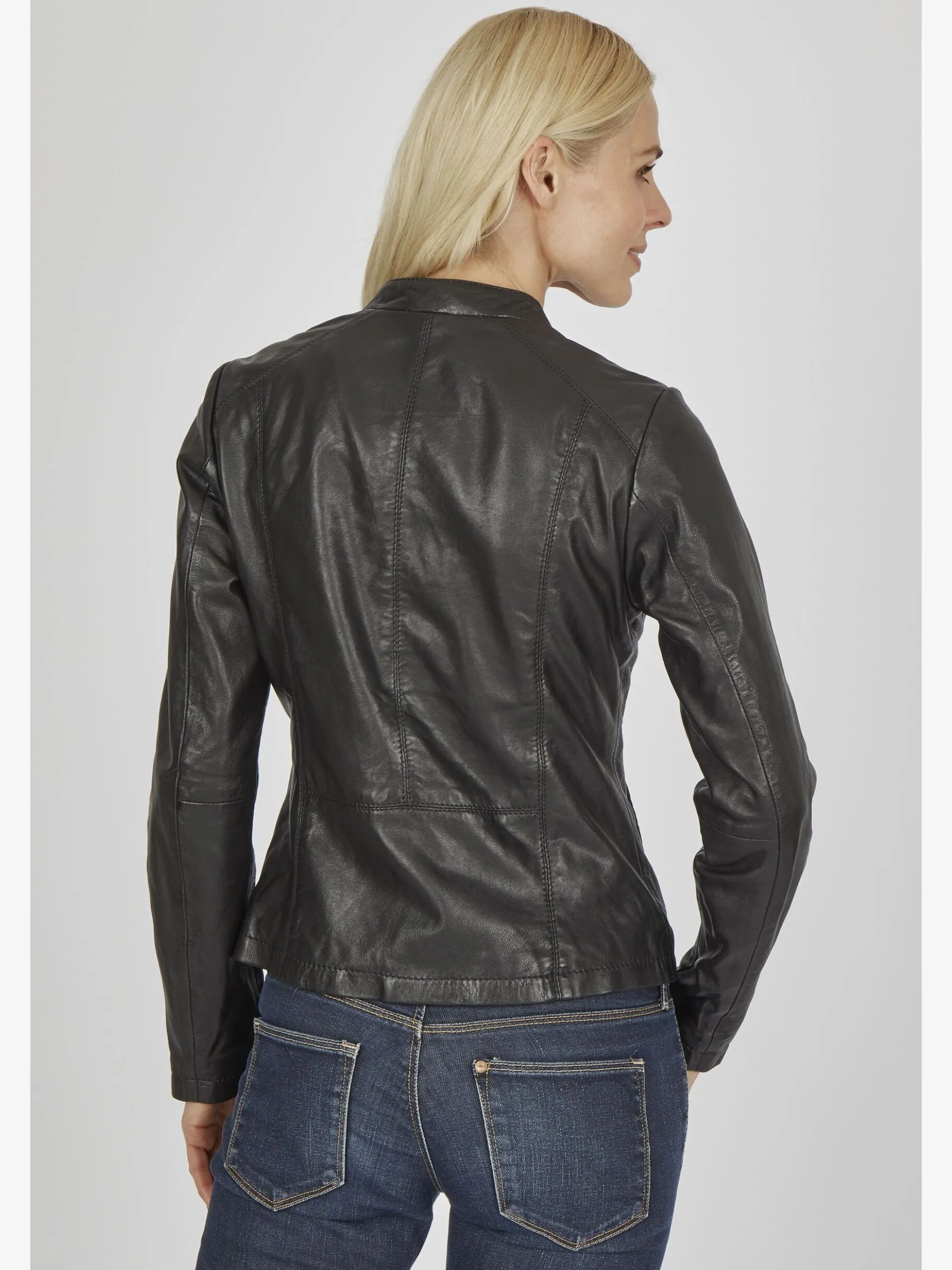 7 eleven Damen Lederjacke Leoni in schwarz