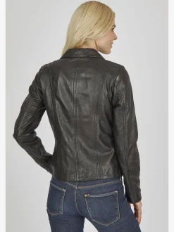 7 eleven Damen Lederjacke Marita in schwarz
