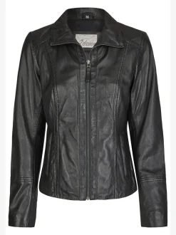 7 eleven Damen Lederjacke Marita in schwarz