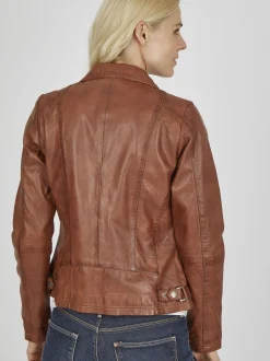 7 eleven Damen Lederjacke SEALLY in braun