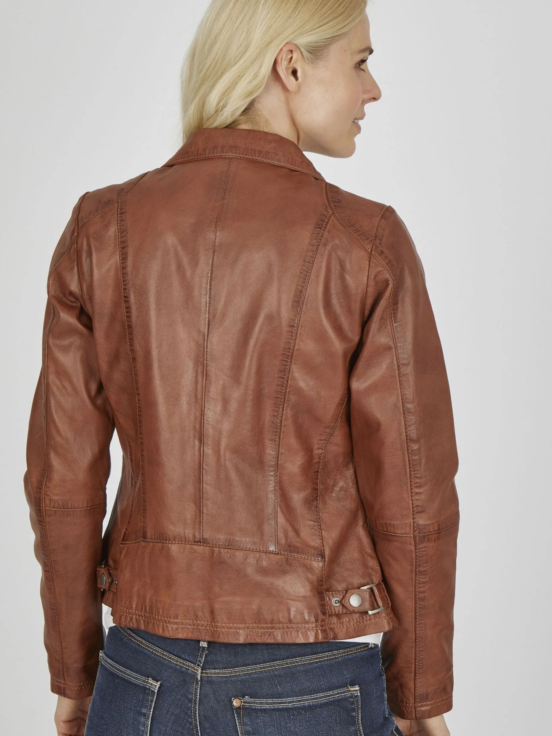 7 eleven Damen Lederjacke SEALLY in braun