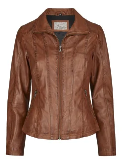 7 eleven Damen Lederjacke SEALLY in braun