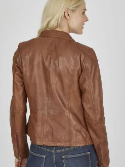 7 eleven Damen Lederjacke SEANA in braun