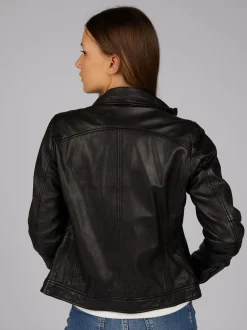 7 eleven Damen Lederjacke - SEBACI in schwarz