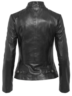 7 eleven Damen Lederjacke - SECATIA in schwarz