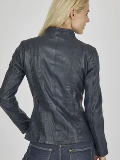 7 eleven Damen Lederjacke - SEFELIDA in blau