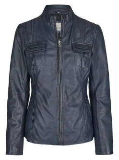 7 eleven Damen Lederjacke - SEFEMA in blau