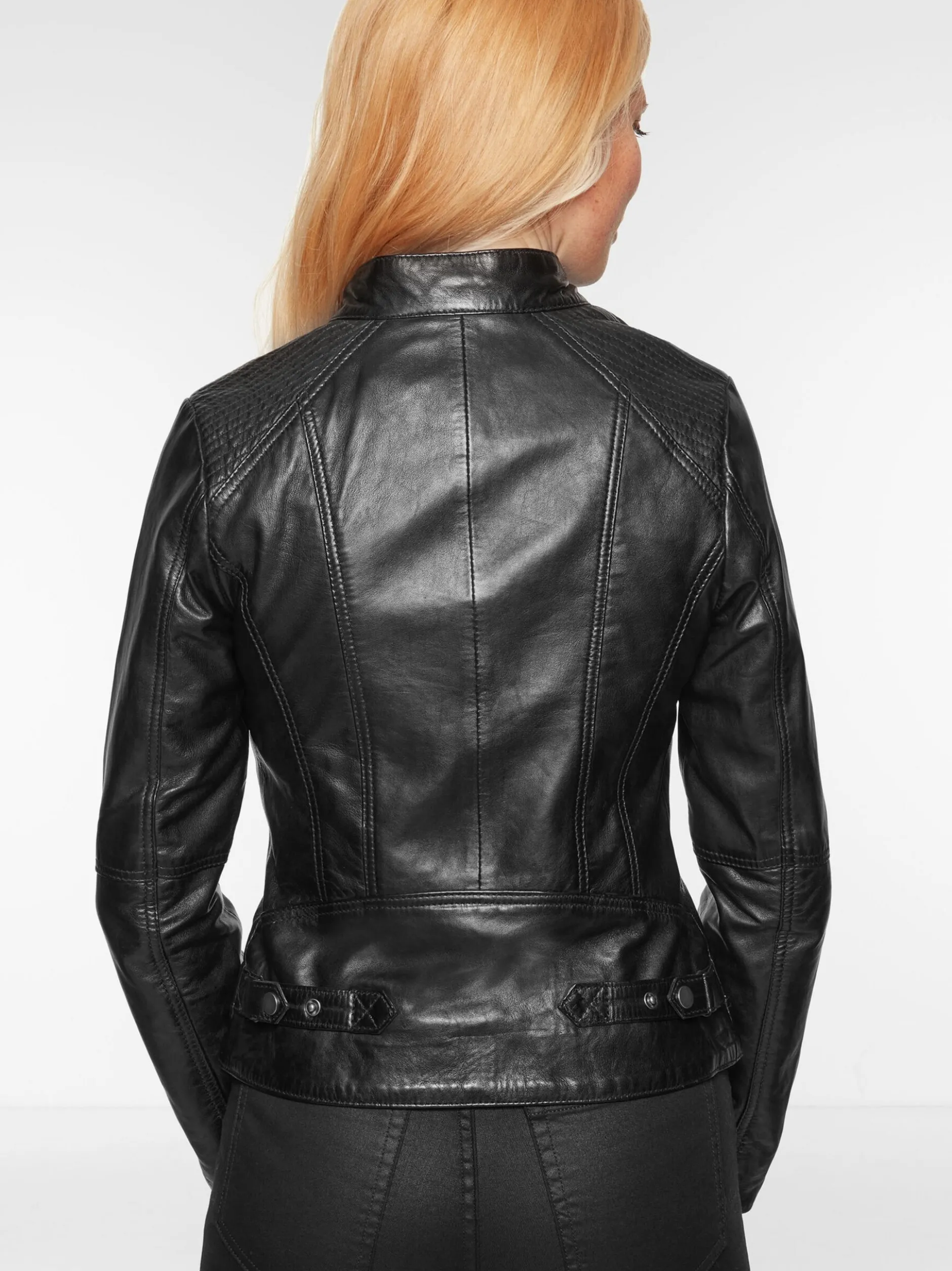 7 eleven Damen Lederjacke - SEFLORA in schwarz