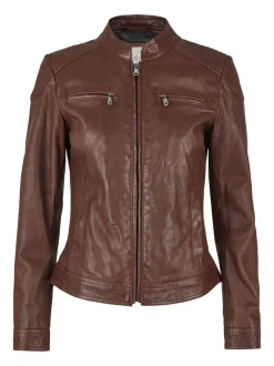 7 eleven Damen Lederjacke - SEGRETA in rot