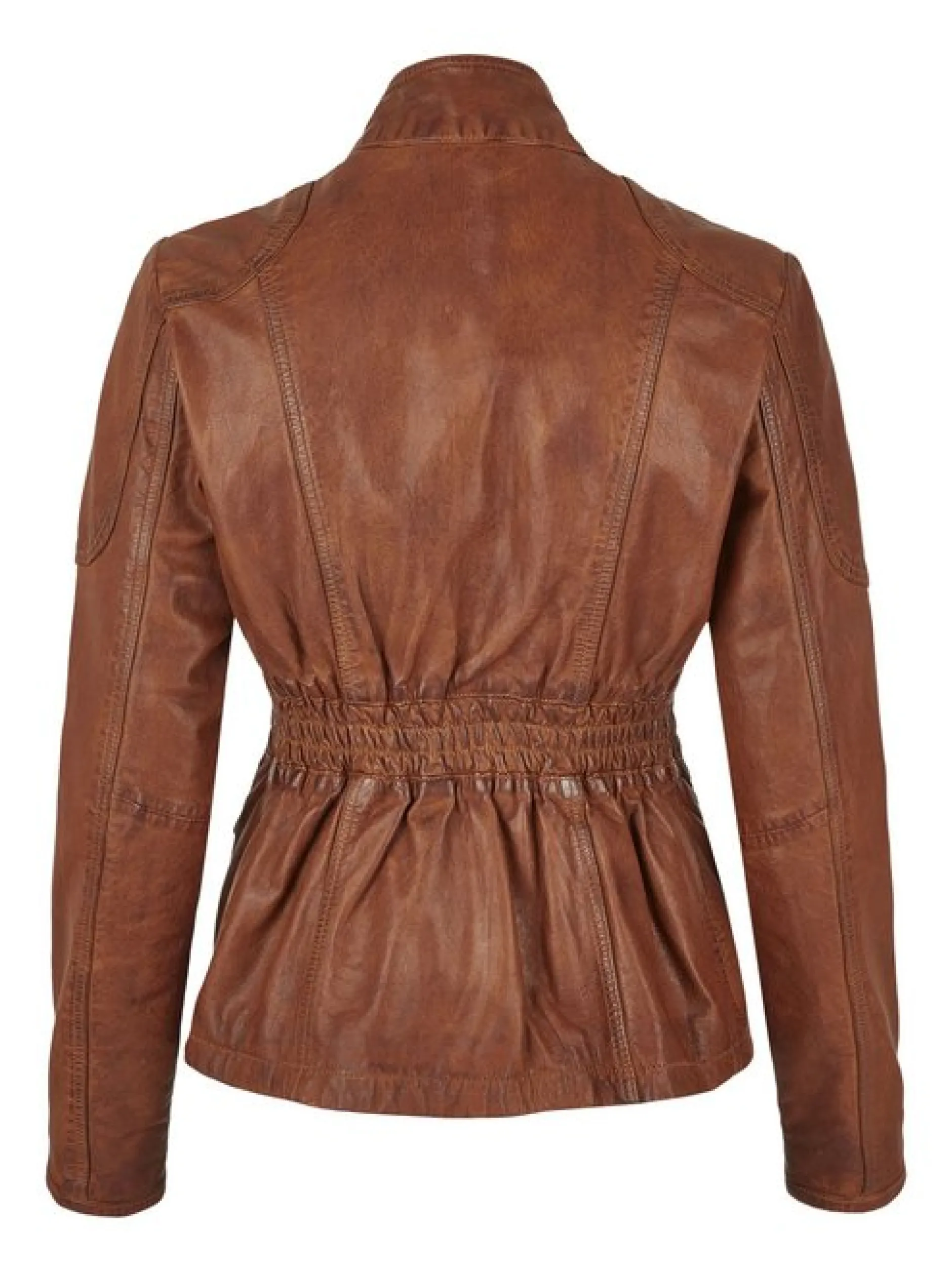 7 eleven Damen Lederjacke - SEKANDI in cognac