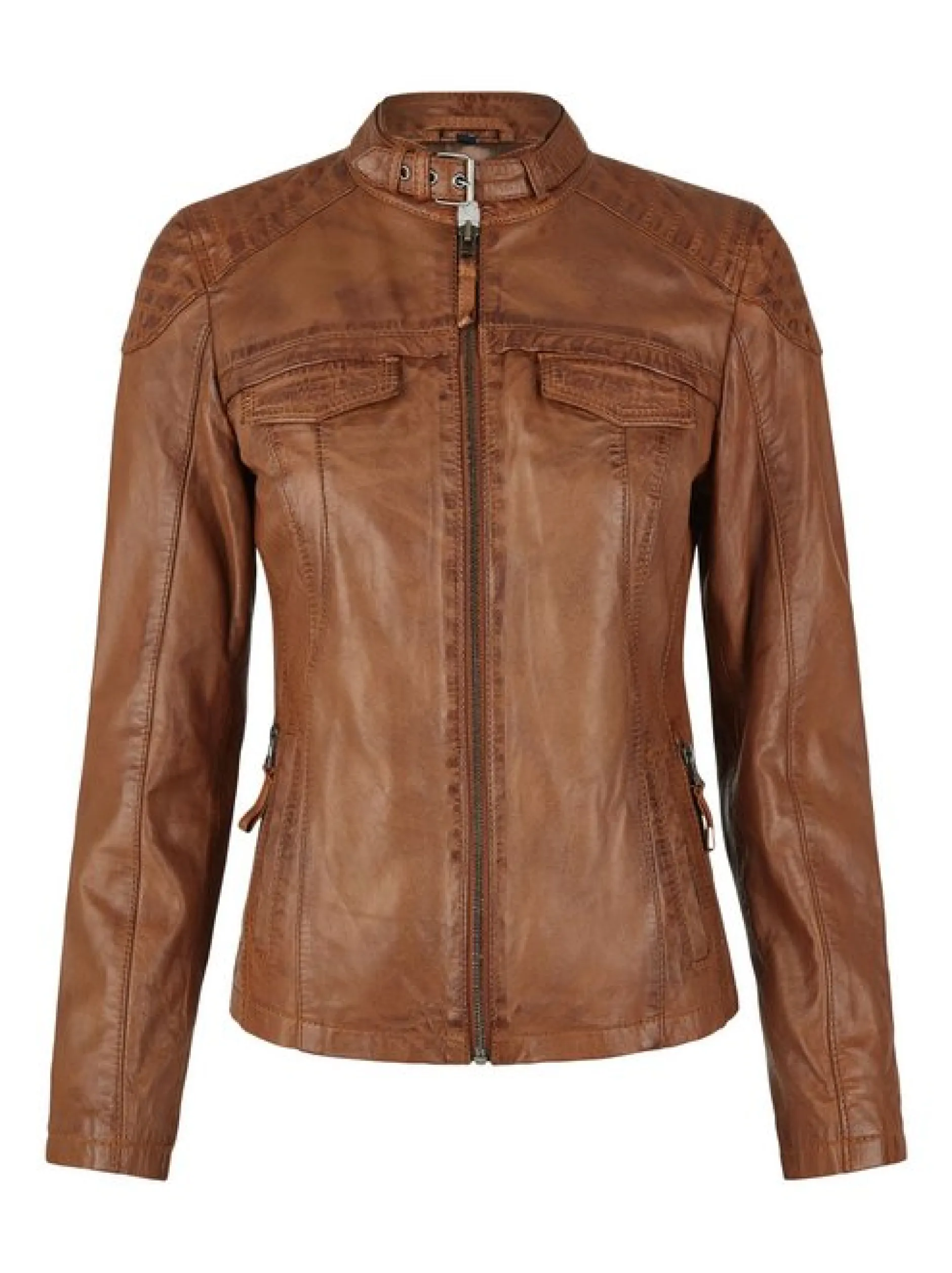 7 eleven Damen Lederjacke - SEMILA in braun