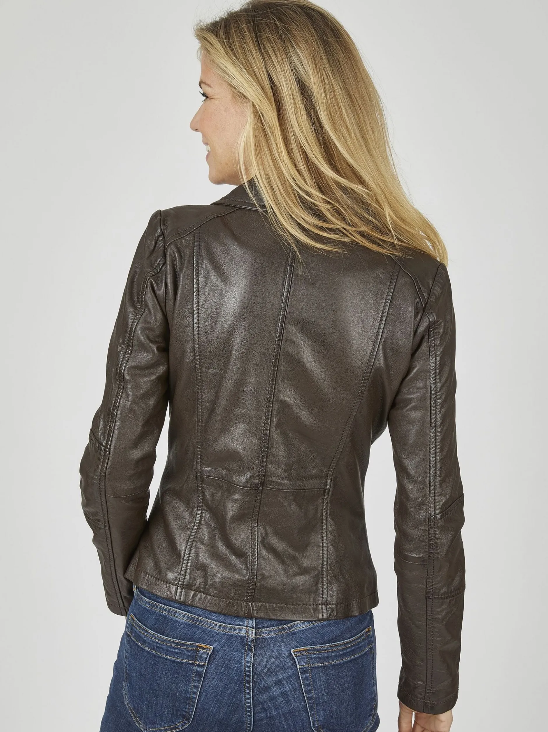 7 eleven Damen Lederjacke - SEPRIA in braun