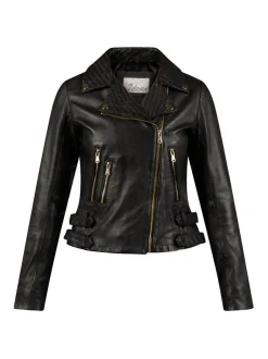 7 eleven Damen Lederjacke - SERENATA in schwarz