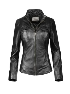 7 eleven Damen Lederjacke - SESALOME in schwarz