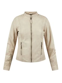 7 eleven Damen Lederjacke - SESONO in beige