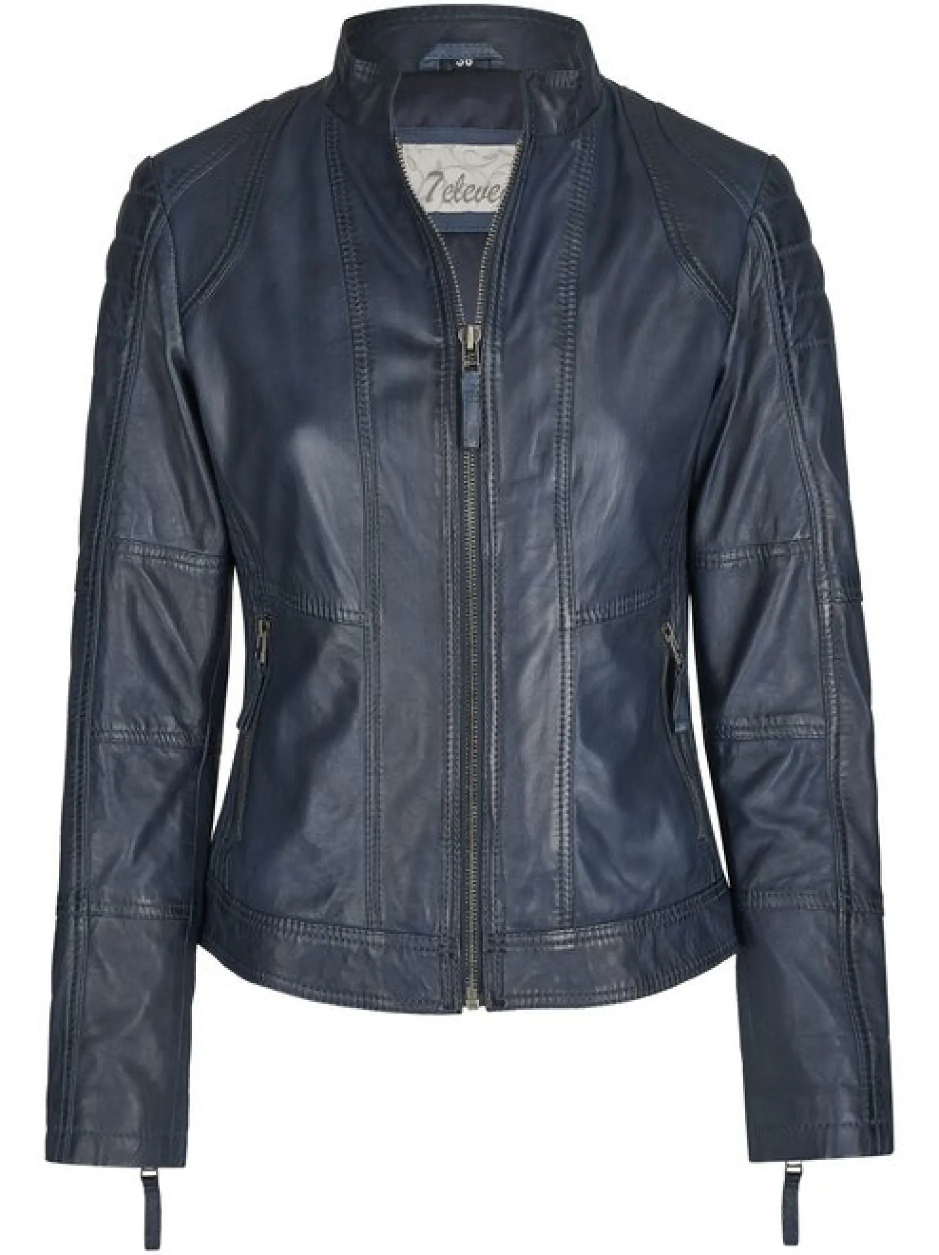 7 eleven Damen Lederjacke - SEVIGNI in blau