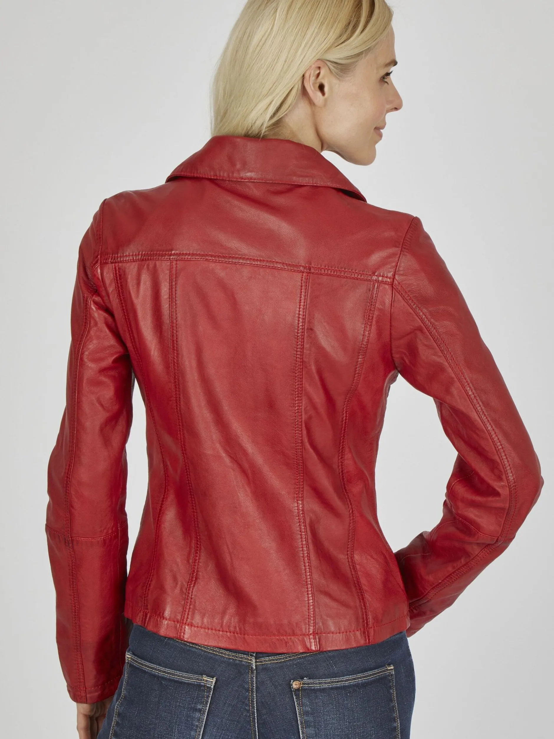 7 eleven Damen Lederjacke - SEVINCA in rot