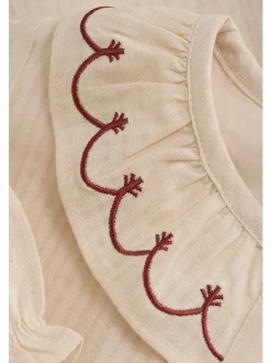 En Fant Mädchen Langarmbluse in beige
