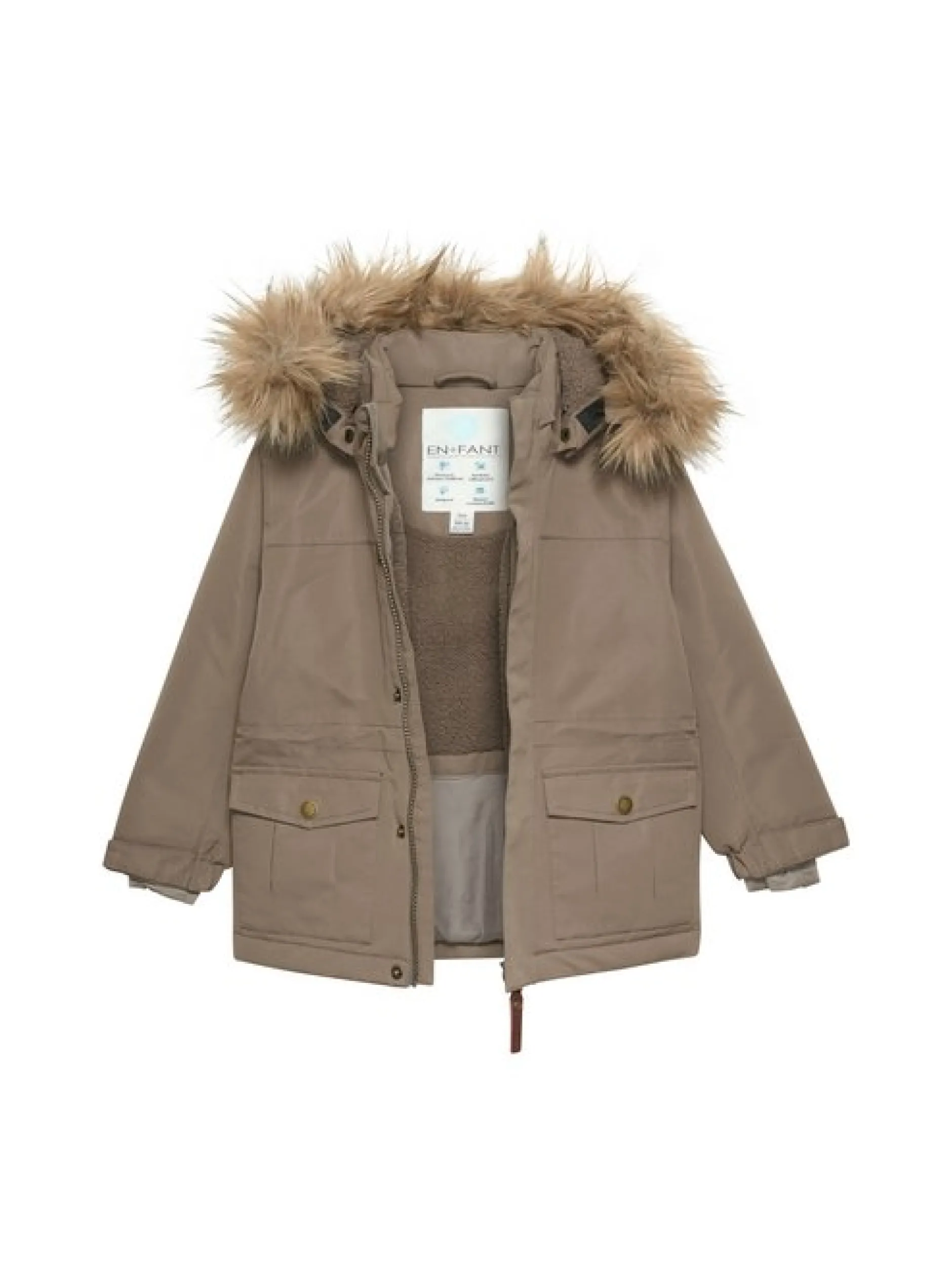 En Fant Mädchen Winterjacke - ENJacket in braun