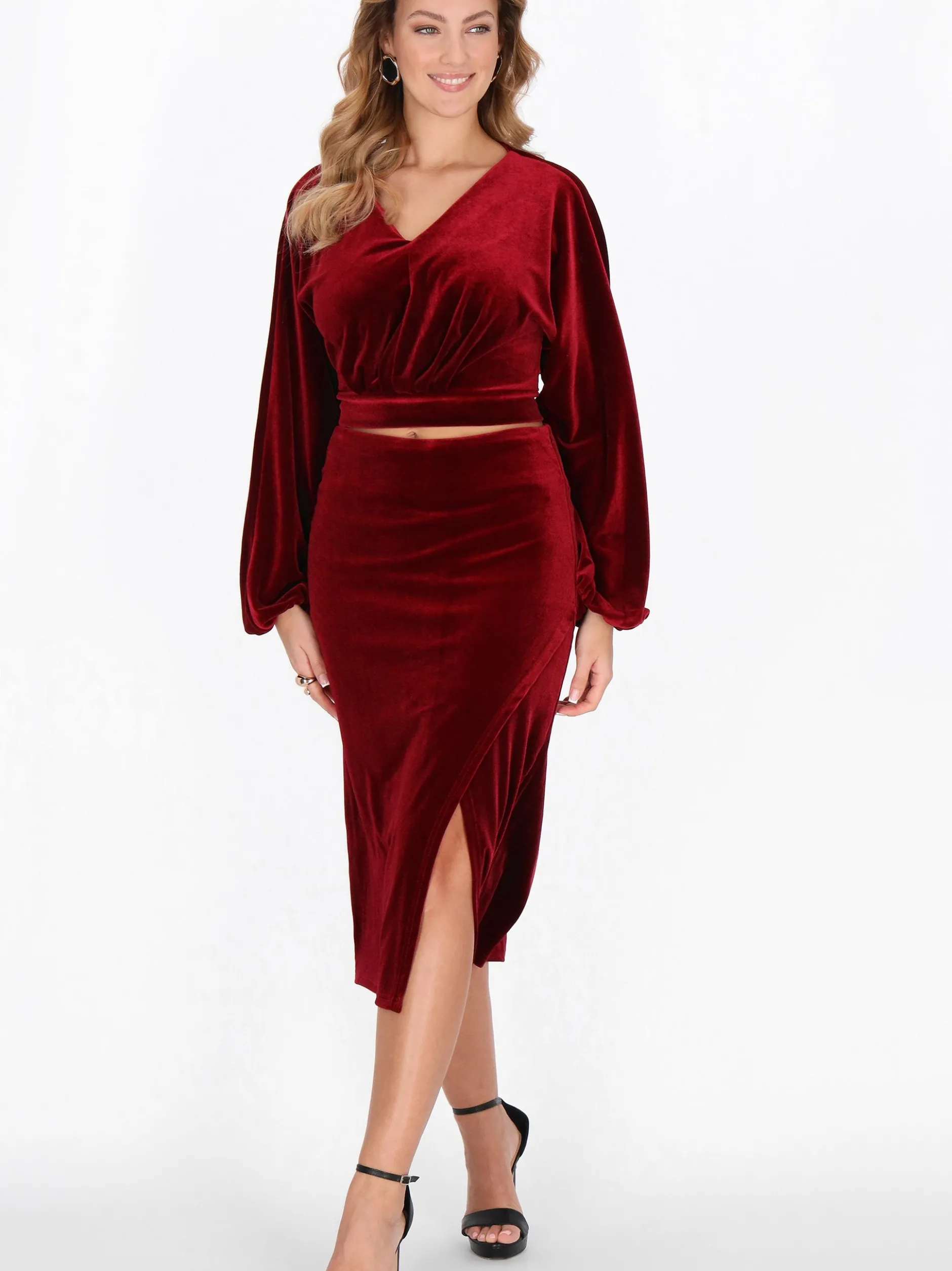 Faina Damen Bluse in bordeaux