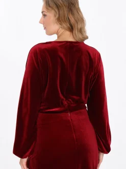 Faina Damen Bluse in bordeaux