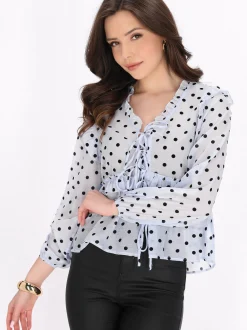 Faina Damen Bluse in hellblau