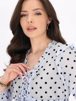 Faina Damen Bluse in hellblau