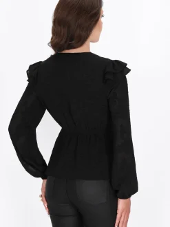 Faina Damen Bluse in schwarz