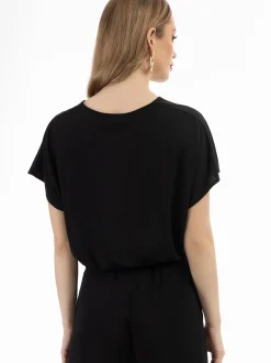 Faina Damen Blusenshirt in schwarz