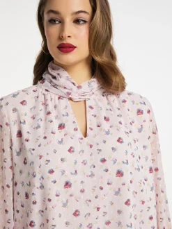 Faina Damen Blusentop langarm in rosa