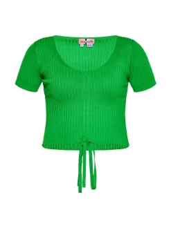 Faina Damen Crop Top in grün
