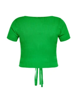 Faina Damen Crop Top in grün