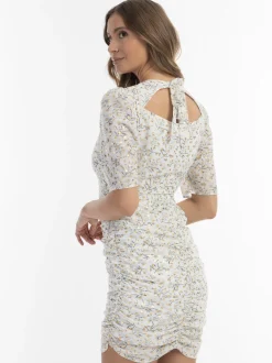 Faina Damen Drapiertes Kleid in mehrfarbig