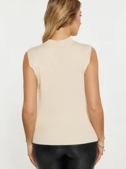 Faina Damen elegantes Oberteil in beige