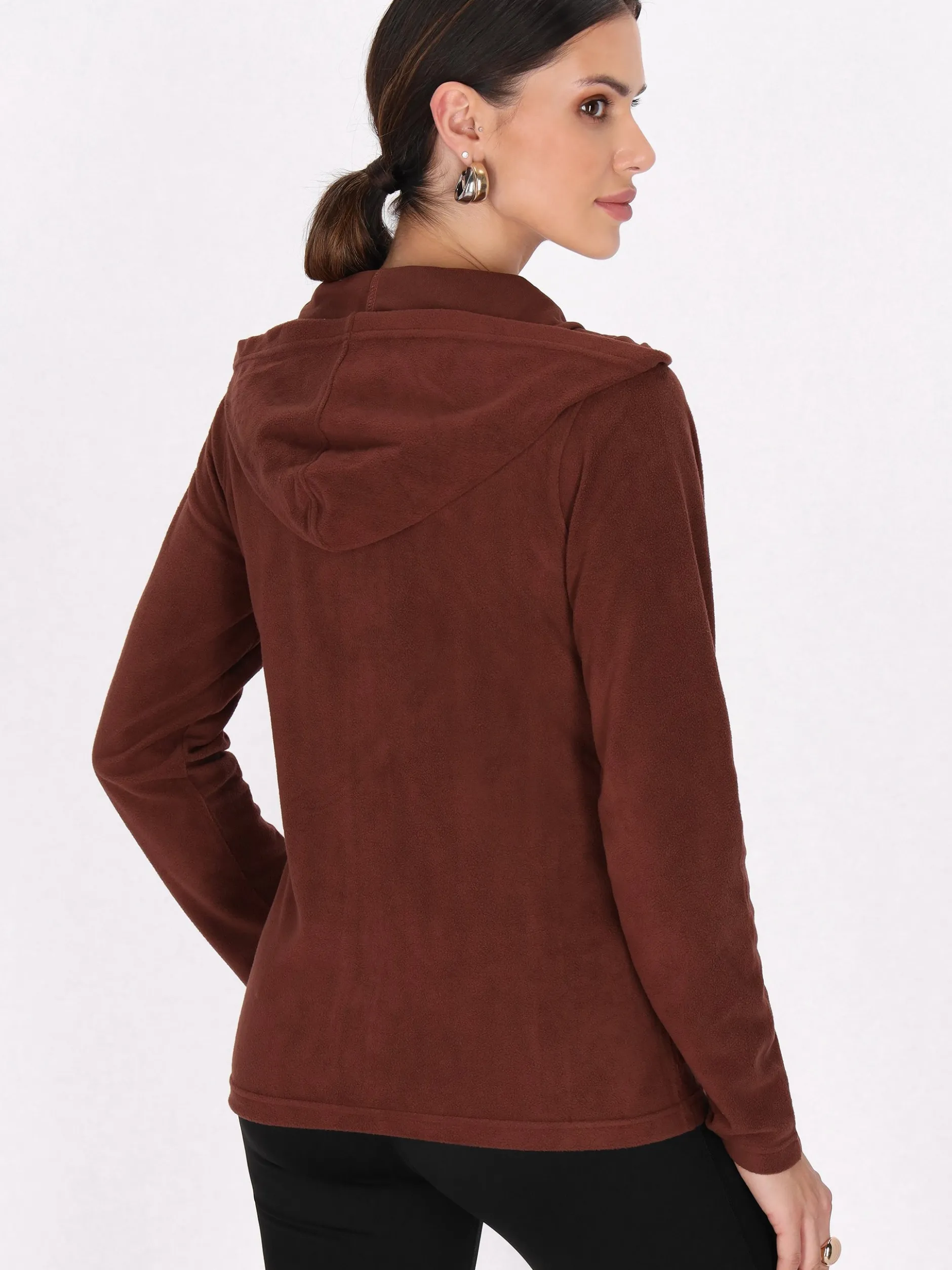 Faina Damen Fleecejacke in braun