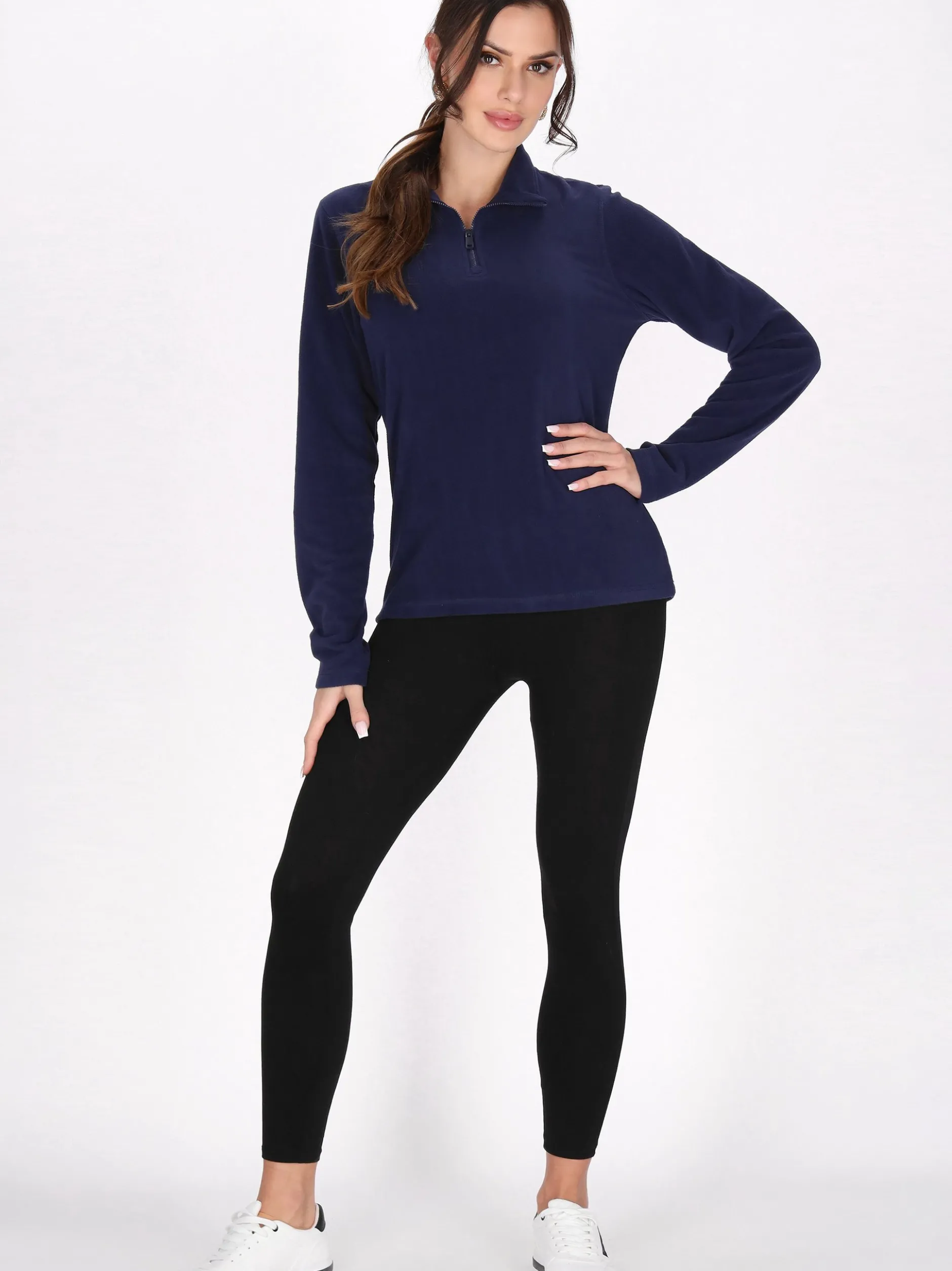 Faina Damen Fleecepullover in marine