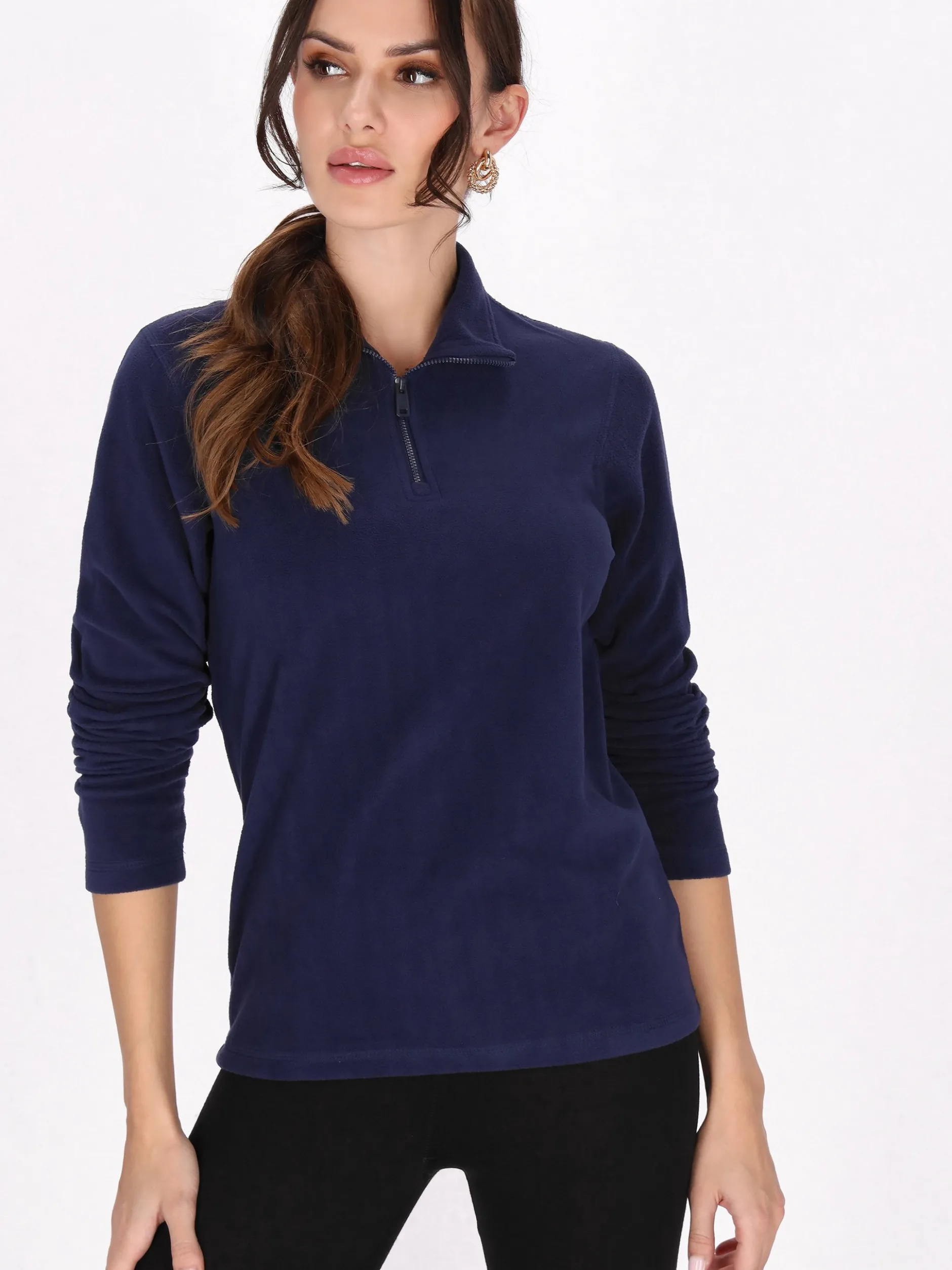 Faina Damen Fleecepullover in marine