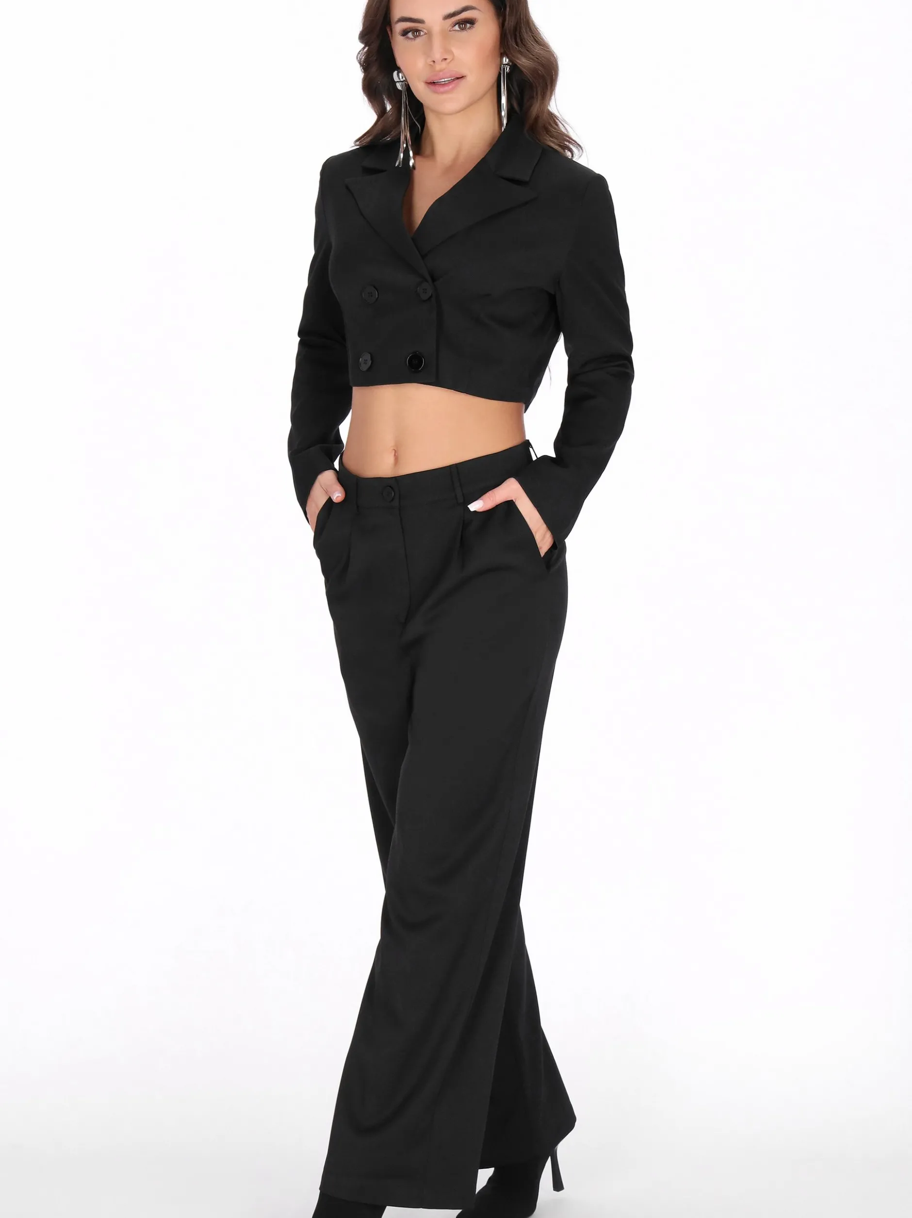 Faina Damen Hose in schwarz