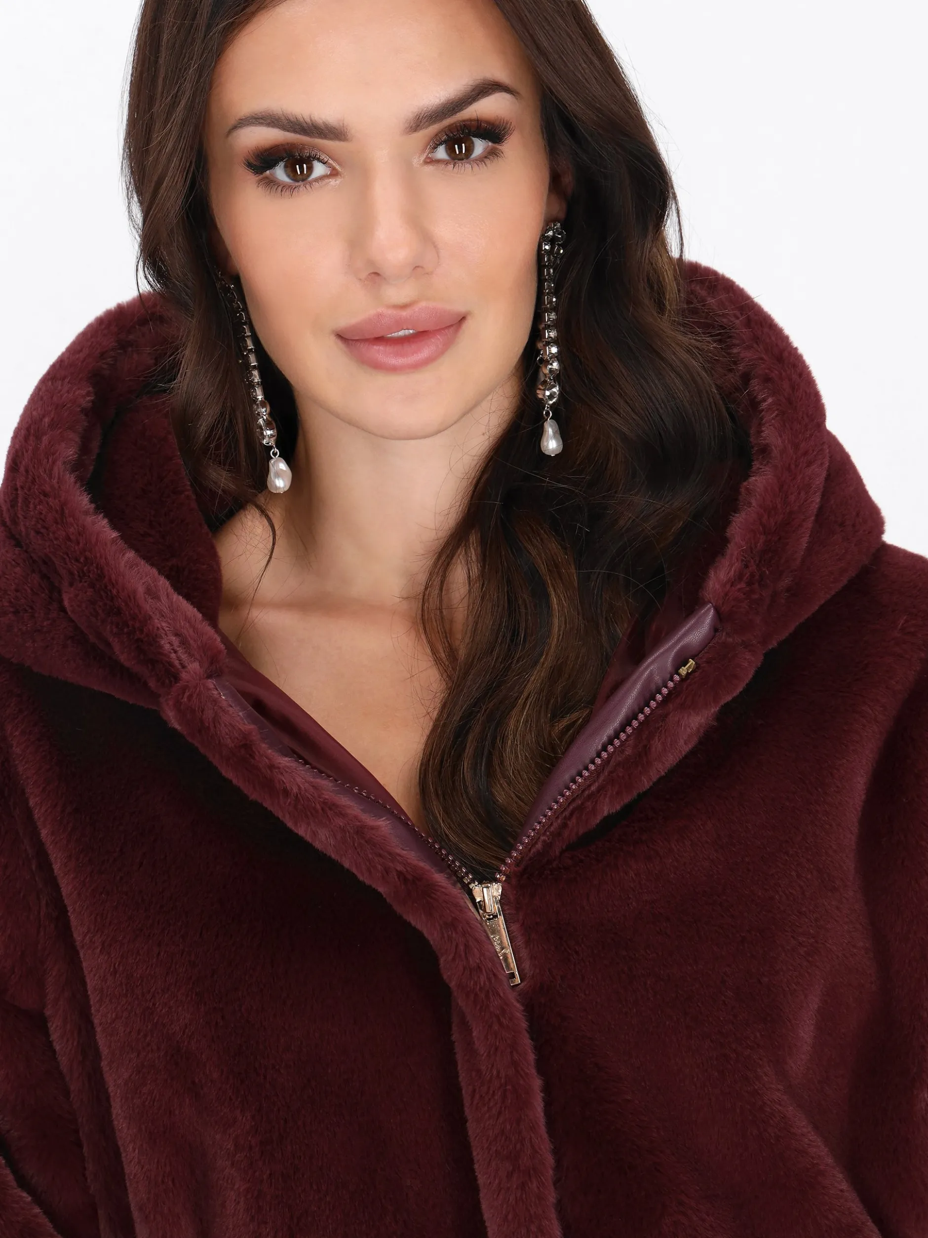 Faina Damen Jacke in bordeaux