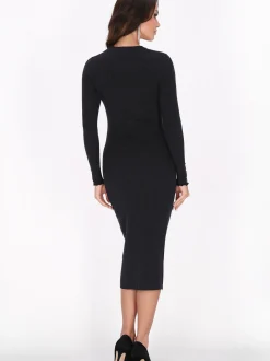 Faina Damen Kleid in blau - Ausschnitt: Rundhals